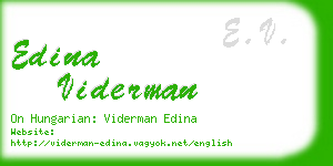 edina viderman business card